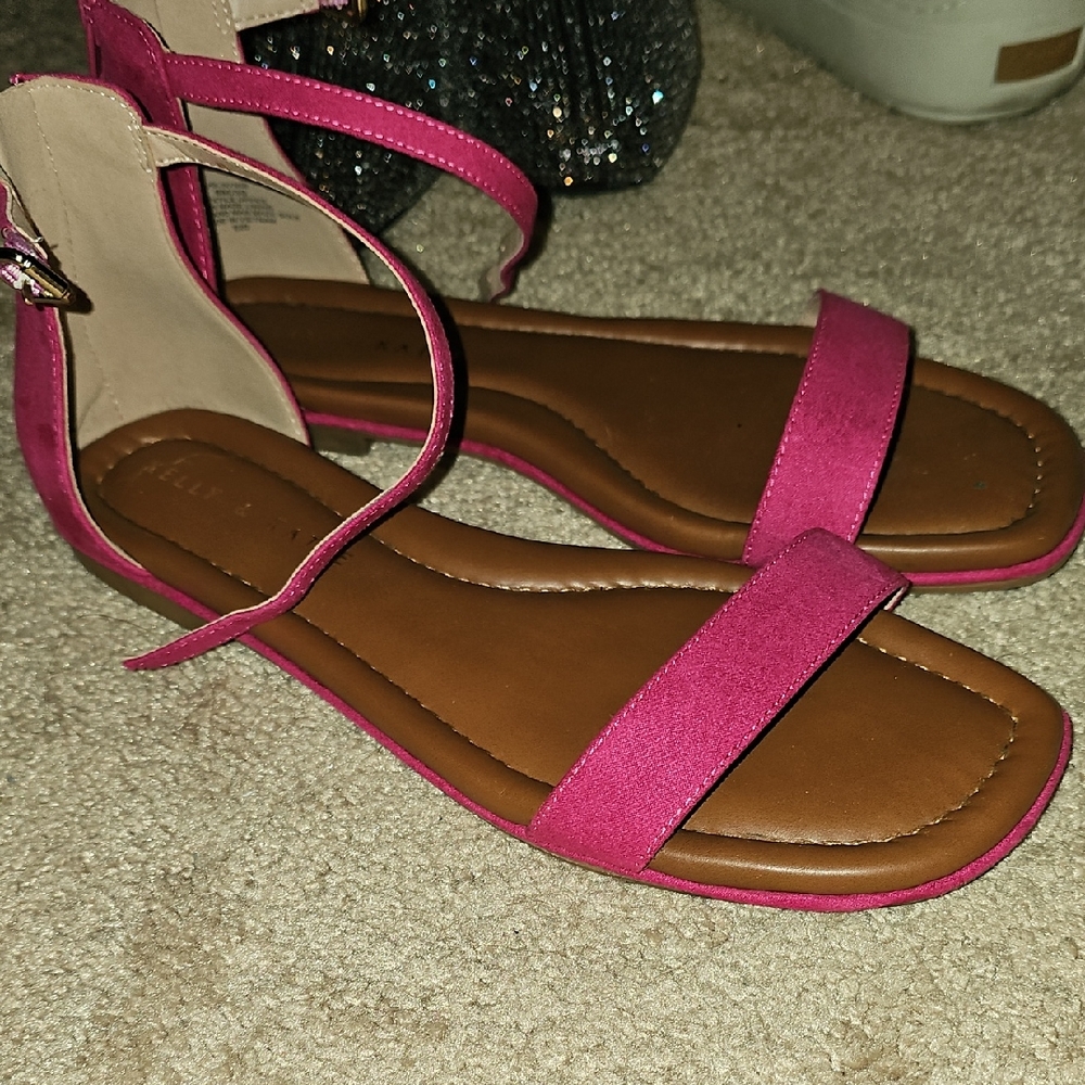 Kelly & Katie Fuchsia Strappy Sandals